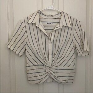 Short Sleeve Button Up Top